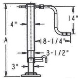 trailer landing legs sizes