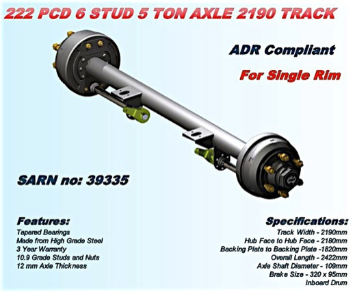 6-stud-5-tn-axle-2190-track-222